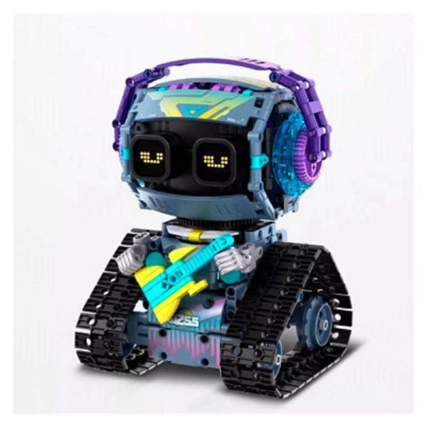 Уцінка (пошкоджена коробка) Конструктор STEAM на радіокеруванні RockRoller 3в1 Робот Самоскид Бульдозер на пульті і програмуванням через смартфон 8055 фото