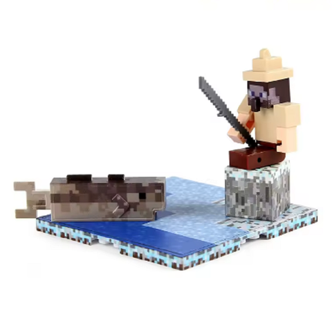 Магнітна фігурка Майнкрафт "Зимова рибалка " Магнітний конструктор Minecraft Magnetic Cube T9942 фото