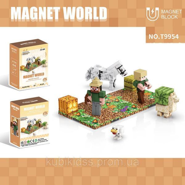 Магнитный конструктор Майнкрафт "Ферма"  Магнитные фигурки Minecraft T9954 фото