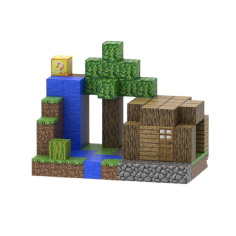Дитячий магнітний конструктор Minecraft "Будинок з водопадом"&nbsp;107 блоків Майнкрафт з фігурками для дітей від 6 років T079 фото