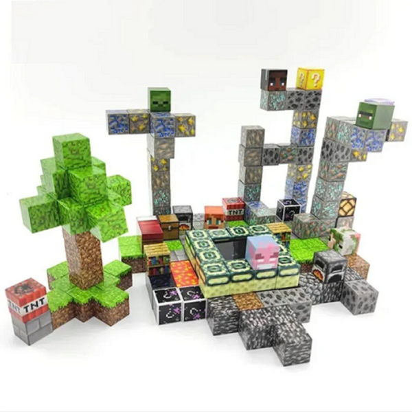 Дитячий магнітний конструктор Minecraft "Шахта з порталом в Ендер" 186 блоків Майнкрафт з фігурками для дітей від 6 років T104 фото