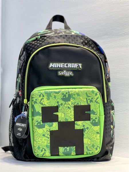 Шкільний дитячий рюкзак Minecraft Creeper для хлопчика портфель для школи  Майнкрафт Кріпер SM101 фото