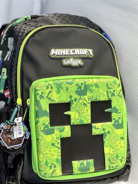 Шкільний дитячий рюкзак Minecraft Creeper для хлопчика портфель для школи  Майнкрафт Кріпер SM101 фото