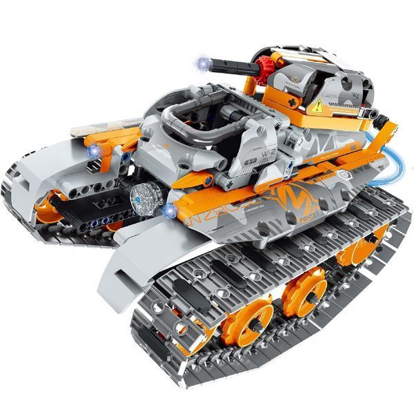 Конструктор STEM на радіокеруванні танк робот-трансформер 4в1 Mechanical Technic Robot STEAM на пульті керування 8052 фото