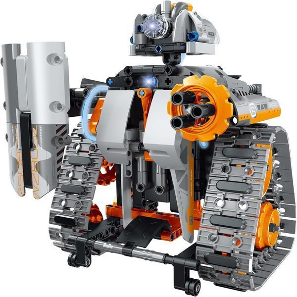 Конструктор STEM на радіокеруванні танк робот-трансформер 4в1 Mechanical Technic Robot STEAM на пульті керування 8052 фото