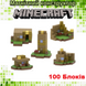 Детский магнитный конструктор Minecraft "Дом ранчо" 100 блоков Майнкрафт с фигурками для детей от 6 лет T084 фото 2