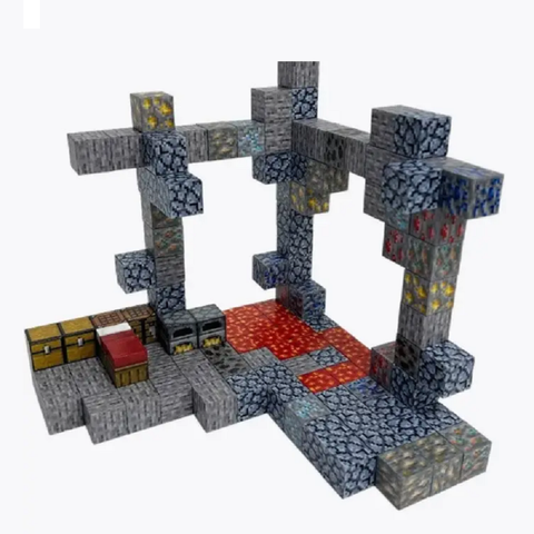 Дитячий магнітний конструктор Minecraft "Шахта" 128 блоків Майнкрафт з фігурками для дітей від 6 років T033 фото