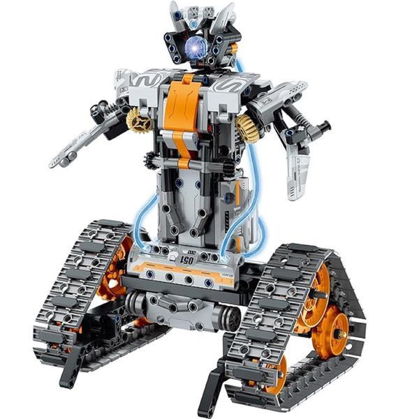 Конструктор STEM на радіокеруванні танк 4в1 Technic Robot на пульті керування  і програмуванням через смартфон 8051 фото