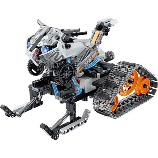 Конструктор STEM на радіокеруванні танк 4в1 Technic Robot на пульті керування  і програмуванням через смартфон 8051 фото