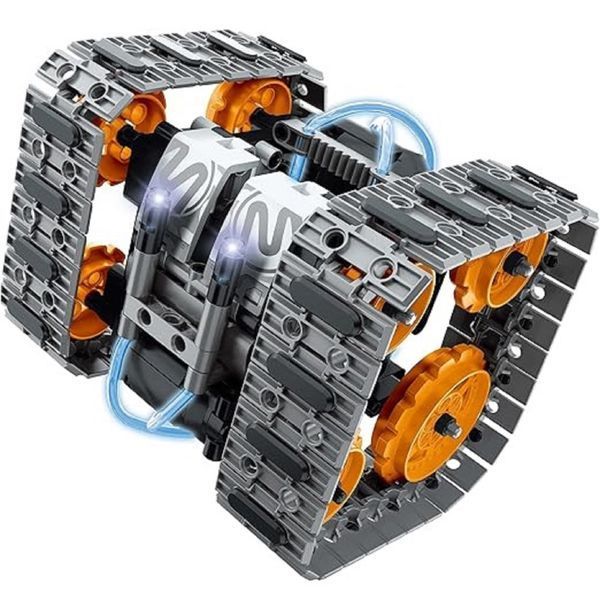 Конструктор STEM на радіокеруванні танк 4в1 Technic Robot на пульті керування  і програмуванням через смартфон 8051 фото