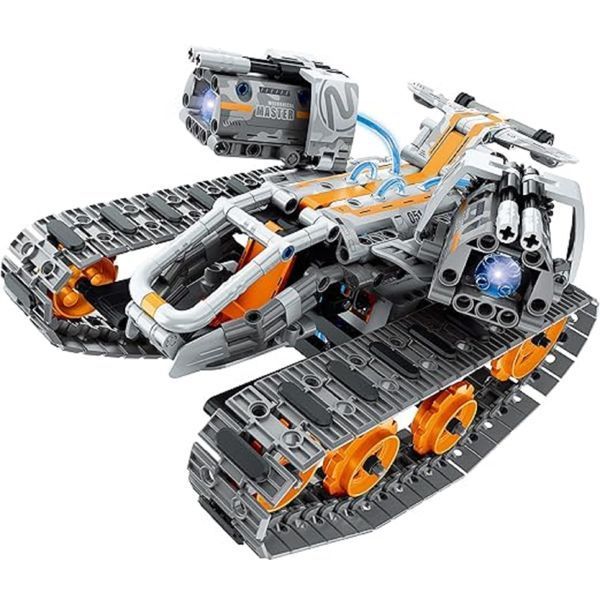 Конструктор STEM на радіокеруванні танк 4в1 Technic Robot на пульті керування  і програмуванням через смартфон 8051 фото