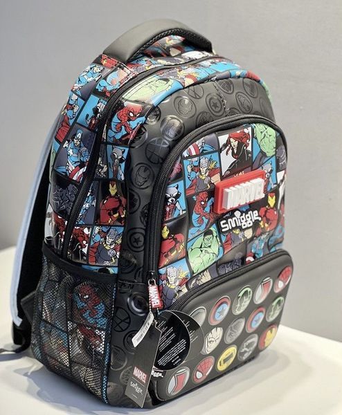 Рюкзак шкільний дитячий Marvel Avengers для хлопчика портфель для школи Месники  Марвел з 3D-значками супергероїв SM102 фото