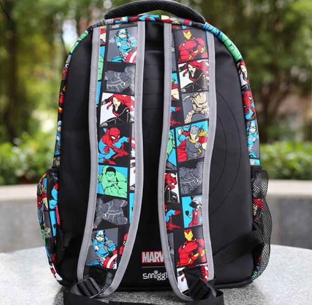 Рюкзак шкільний дитячий Marvel Avengers для хлопчика портфель для школи Месники  Марвел з 3D-значками супергероїв SM102 фото