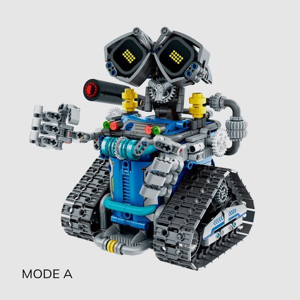 Конструктор STEM на радиоуправлении 5в1 Sillbird Wall-e Technic Robot на пульте управления и программированием через смартфон 8069 фото